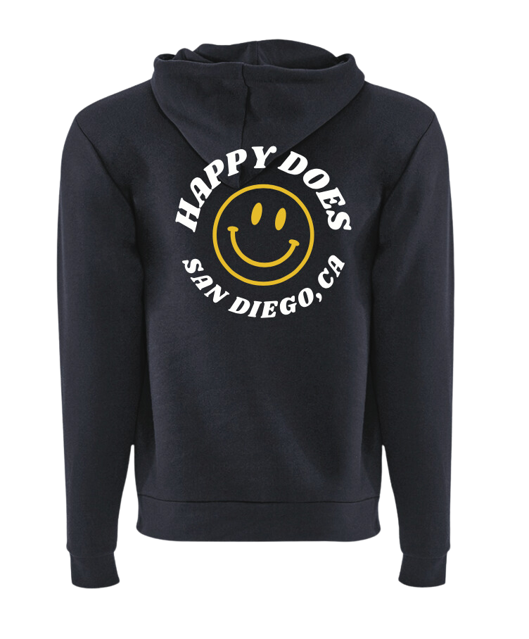 Happy Does Full Zip Hoodie — Happy Does Bar